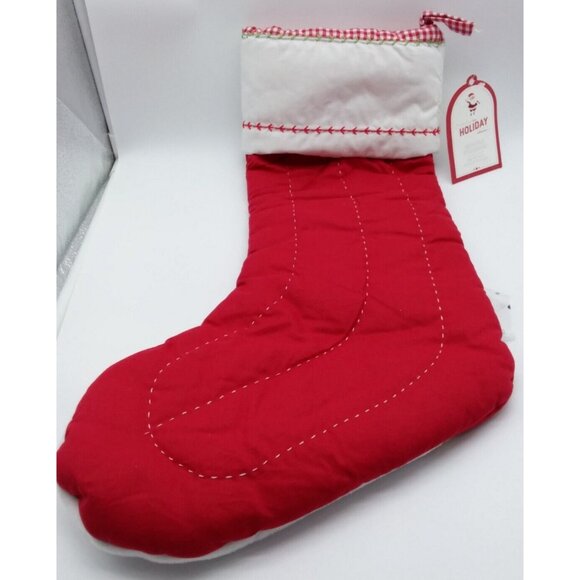 Pottery Barn Kids luke Girl Ice Skater Quilted Holiday Stocking Christmas Xmas - Picture 4 of 7